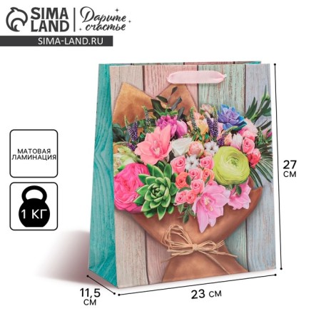 Package Gift Laminated Vertical, packaging, “Congratulations!”, Ml 23 x 27 x 11.5 cm