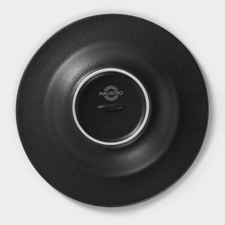 Porcelain plate for pasta Magistro line, 250 ml, d = 21.2 cm, black color-3