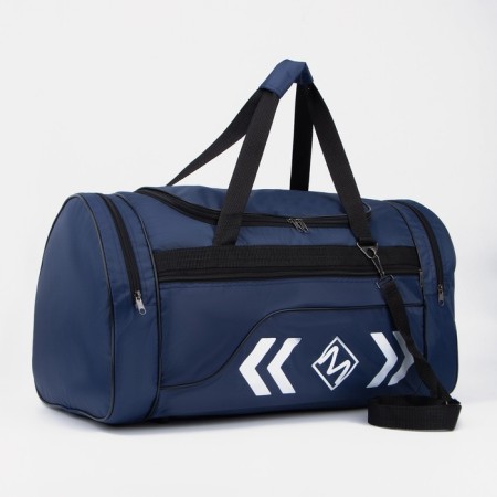 Sports bag, lightning department, 3 outer pockets, long belt, blue color