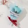 Mini-tube of soap petals "Blue rose with dried flowers" 10x7 cm