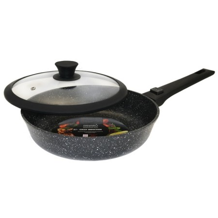 The pan-deep Panairo Chief Induction, induction, the removable handle of Soft-Touch, with a lid, d = 28 cm