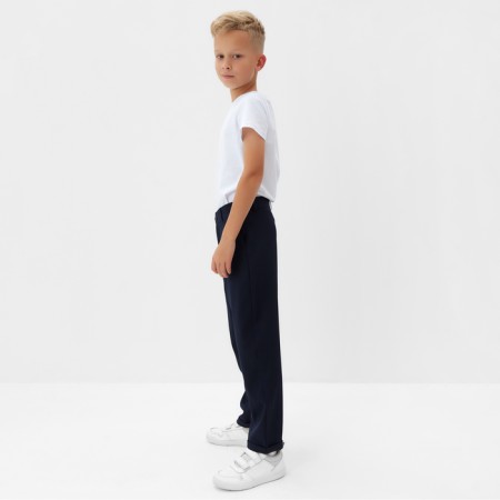 Pants for the boy Minaku: School Collection, dark blue color, height 152 cm-5