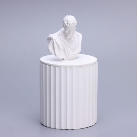 Candle in concrete Aromatic "Michelangelo", Flower Garden, 13x7 cm, soy wax, 160 g-2