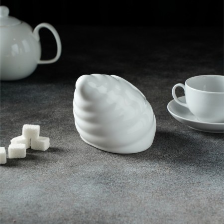 Porcelain Sugar Magistro "shell", 330 ml, white color-8