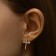 Earrings with rhinestones Xuping Cross Transfiguration, white color in gold