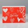 Gift folding box, packaging, “with love”, 16 x 23 x 7.5 cm
