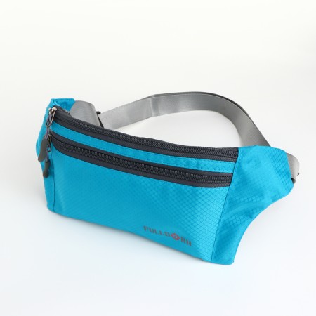 Lightning waist bag, 2 outer pockets, blue color