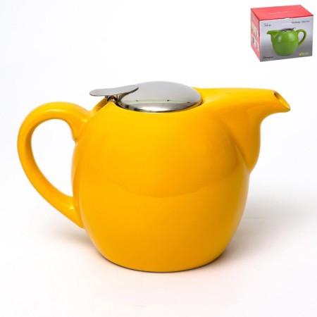 Elrington teapot “Felicit, glaze”, 1.3 l, yellow color