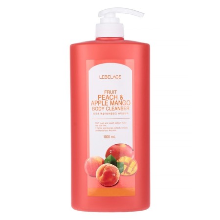 Shower gel with extracts of peach and mango lebelage