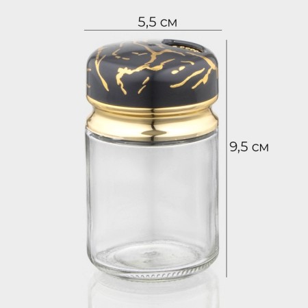 Glass Glass Magistro "Black Marble", 150 ml, 5.5 × 9.5 cm-1