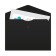 The Convert folder on the button, A5, 150 μm, Calligrata. black, opaque, buttons neon, mix