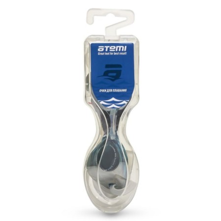 ATEMI R302M swimming glasses, starting, mirror, silicone, blue color-4