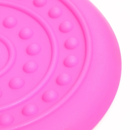 Frisby "UFO", 18.6 cm, hard thermoplastic rubber, pink-5