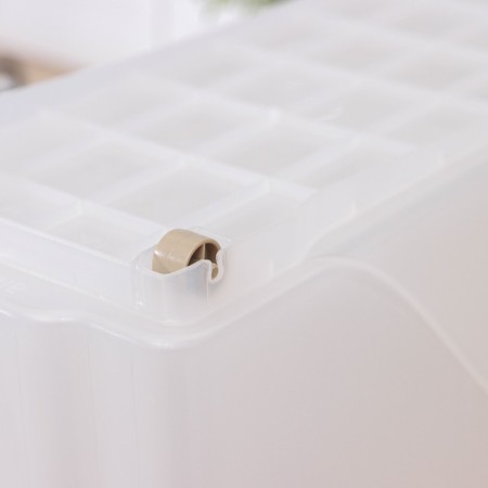Container for storage household on wheels, 10 l, 46 × 16 × 23.5 cm, transparent-7