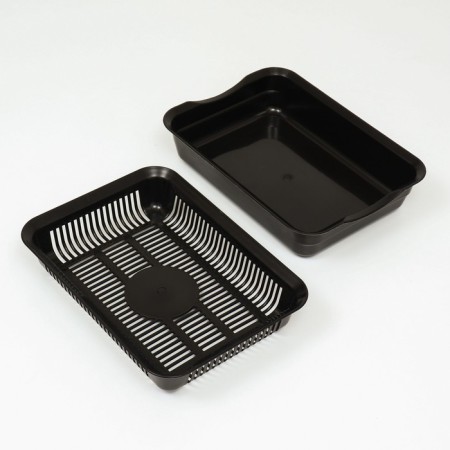 Toilet with a grid, 35.5x26x7 cm, black-5