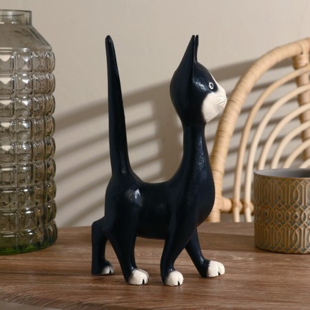 Souvenir tree "cat" black 15x27x7 cm-2