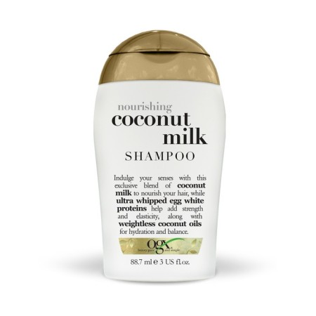 OGX shampoo, nutritious, with coconut milk, 88.7 ml