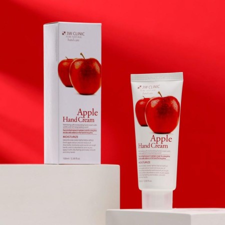 Moisturizing hand cream with an apple extract 3W Clinic Moisturizing Apple Hand Cream, 100 ml