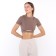 T -shirt female shortened, brown color, size 46 (l)