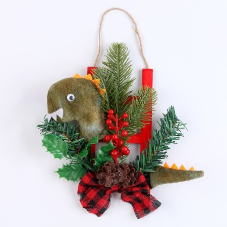 New Year's decoration "Dragon with a spruce and a bow", 20 cm-1