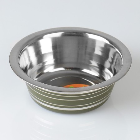 Standard color bowl with strip, 400 ml, green-1
