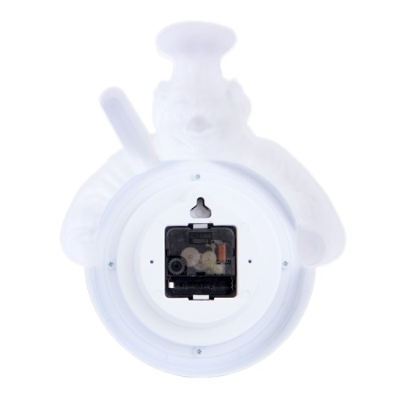 Wall clock, series: kitchen, "cook with a pan", discrete move, 26.5 x 20 cm-2