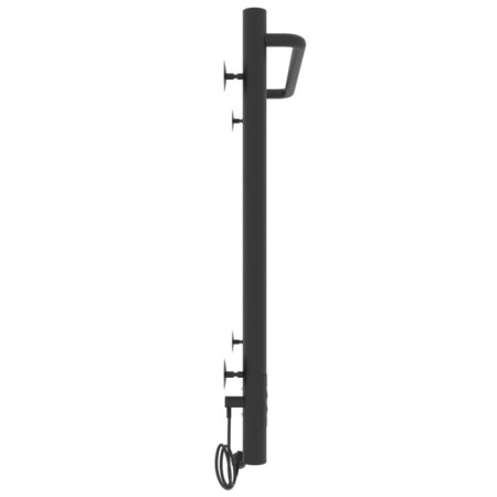 Two electric heated towel rail Laris Prime Chekch, 400x600 mm, 6 crossbars, left, black-12
