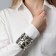 Bracelet Metal "Cuff" with recesses, silver color