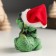 Souvenir ceramics "Green clay dragon in the New Year's cap" 6.5x5.3x8 cm
