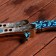 Wooden souvenir "Butterfly knife" blue