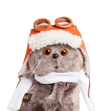 Soft toy "Basik in a helmet and scarf", 19 cm-4