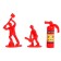 Set of children's machines "Fire Service", inertia, 5 pcs., Accessories