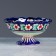 Candy of Rishtan ceramics "Flowers", 13 cm, blue