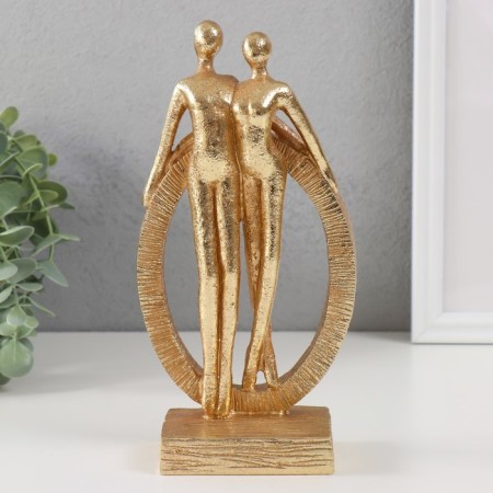 Souvenir Polystone "Two: Unity" Gold 32x11.5x6.5 cm