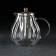 Glass teapot with metal sieve "Glori", 1 liter