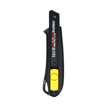 Chancellery knife 18 mm, black + black blade 1 piece-1