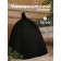 A hat for a bathhouse with a straight bottom, black