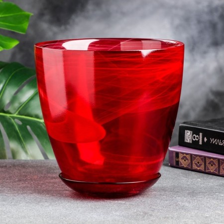 Flower pot with pallet No. 5 "Aleb" Rubin, 3 l