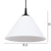 Susage "cone" 1x15W E27 Model: BR 00273 Black/White 25x25x15cm