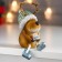 Polystone souvenir "Olesha with a knitted hat with a gift" 10x7x6.5 cm
