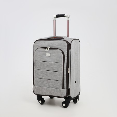Small suitcase 20 "on lightning, code castle, with extension, color gray color