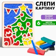 New Year's plasticine pictures 