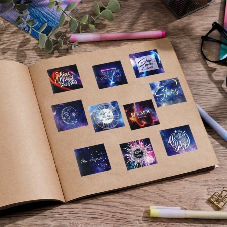 Stickers Set "Cosmos", 6 x 7 cm, 10 pcs-3