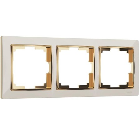 Frame for 3 posts WL03-FRAME-03-VORY-GD, color gold, ivory-1
