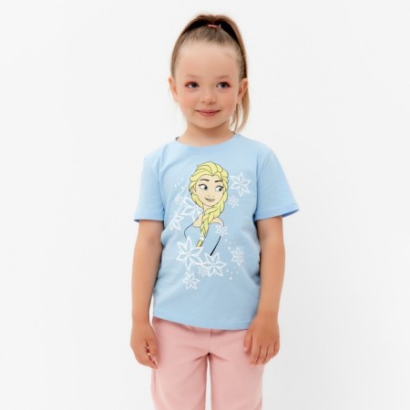 Children's T-shirt Disney "Frozen", height 98-104 (30), blue-4