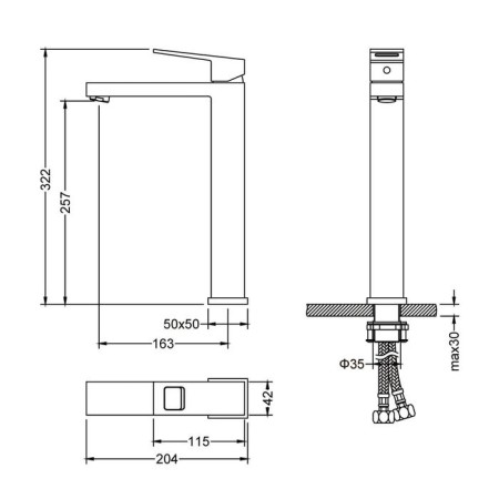 Timo Briana 7111/00F shell mixer, single -leaf, chromium-1