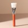 Brush for masks, wide, 16 (+/- 1) cm, brown/white color