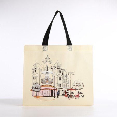 Bag without fastening, beige color-1