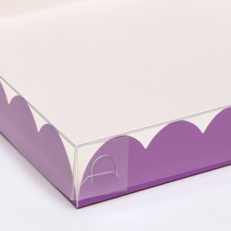 Box for cookies, lilac, 18 x 18 x 3 cm-1