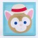 Application with pompom "cat" size - 20 × 20 cm, glue 30 ml
